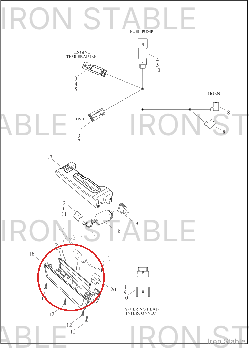 Harley-Davidson Support, Engn Harn, Usb Charge C