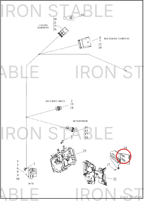 Harley-Davidson Bracket, Elec Mt, Ecm Sub Caddy