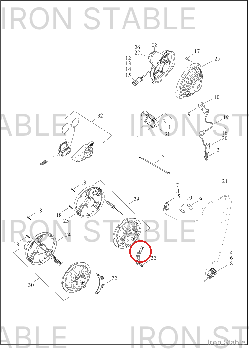 Harley-Davidson Bracket, Elec Mt, Speaker Retainer