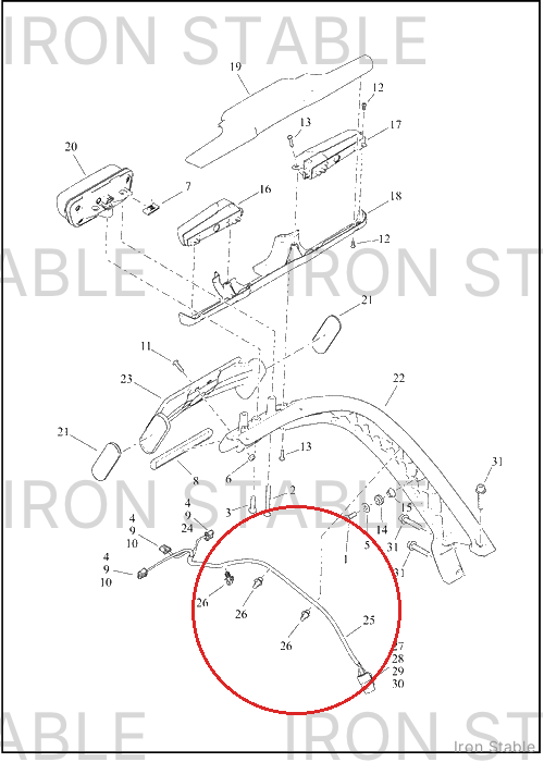 Harley-Davidson Harness, Wire, Rr Ltg, Lpm Arm