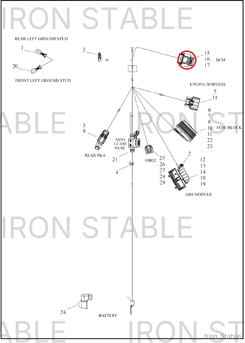 Harley-Davidson Terminal, Socket, 8.0mm, 10 Awg