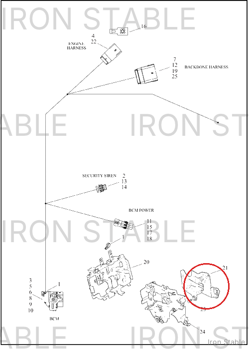 Harley-Davidson Bracket, Elec Mt, Ecm Sub-Caddy
