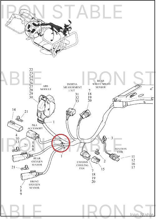 Harley-Davidson Harness, Wire, Main, W/Abs, Ecc, Fl