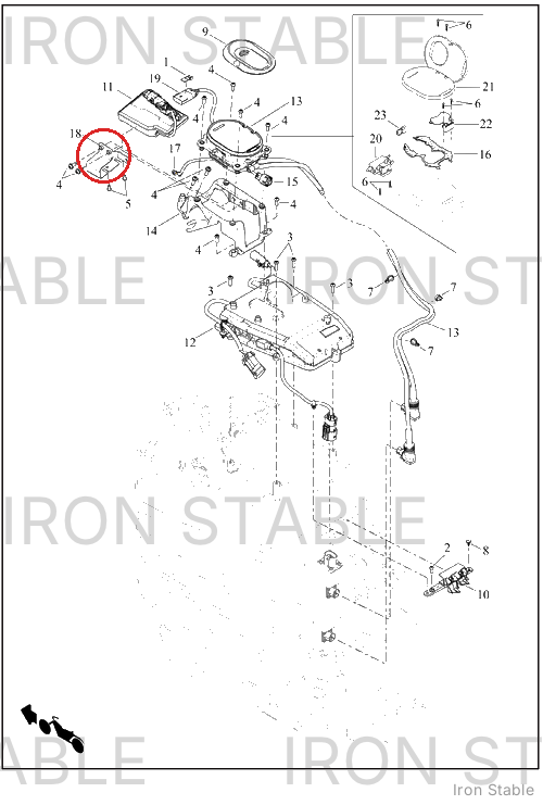 Harley-Davidson Bracket, Elec Mt, Caddy, Tcu