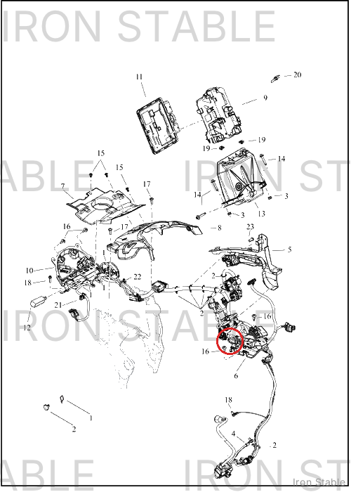 Harley-Davidson Wire Harn Sub-Component, Strg Head