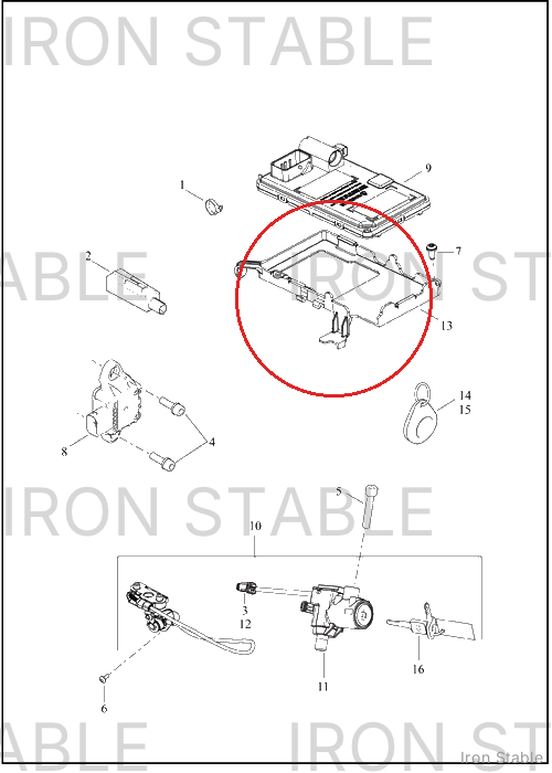 Harley-Davidson Bracket, Elec Mt, Caddy, Bcm
