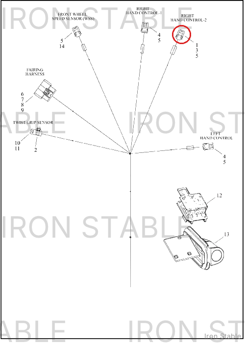 Harley-Davidson Harness, Wire, Frame Backbone