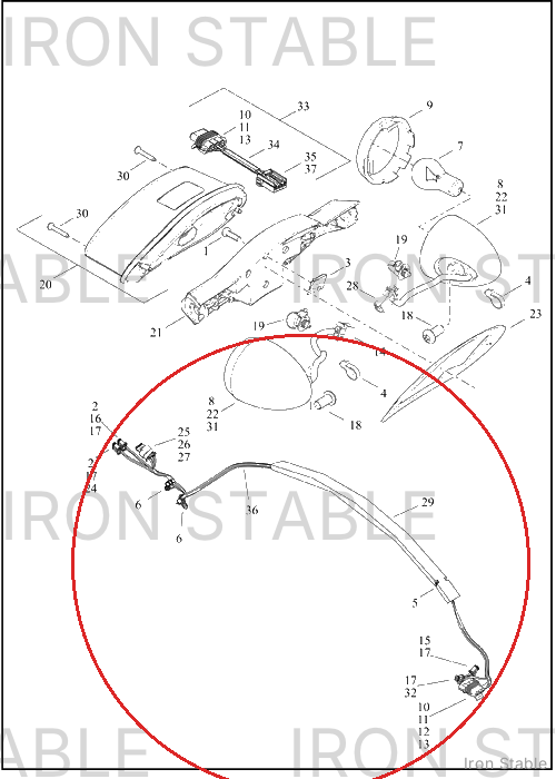 Harley-Davidson Harness, Wire, Rr Lighting