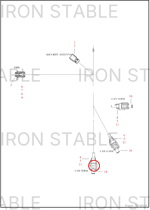 Harley-Davidson Connector, 2-Way, Pin, Black