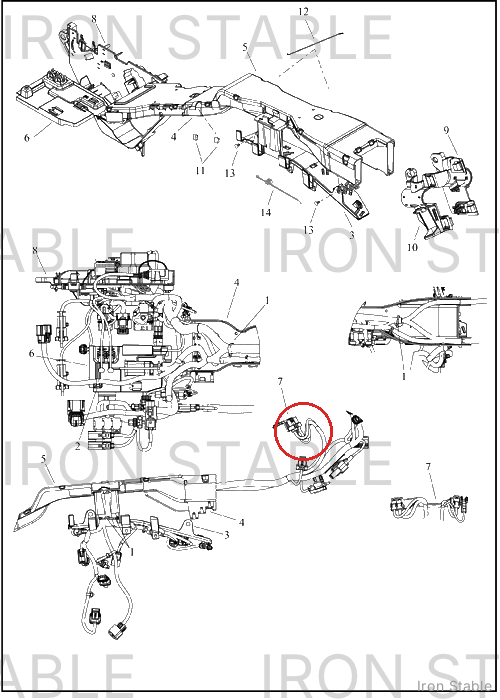 Harley-Davidson Bracket, Elec Mt, Upper Triple Clam