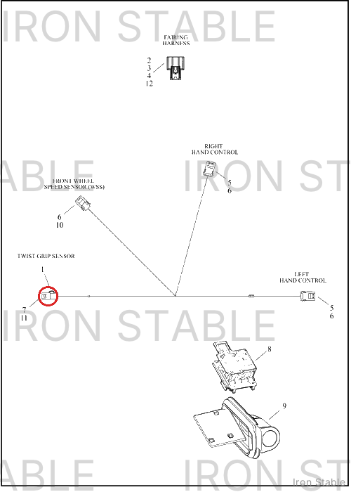 Harley-Davidson Harness, Wire, Frame Backbone