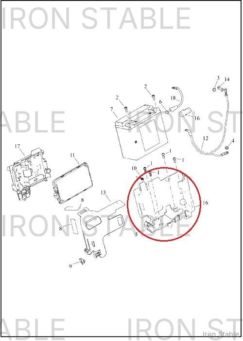 Harley-Davidson Elec Misc Component, Battery Box Ca