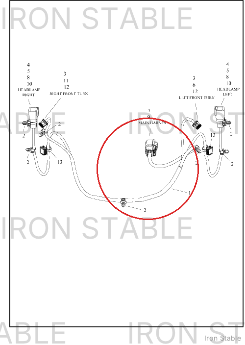 Harley-Davidson Harness, Wire, Outer Fairing, Hdi