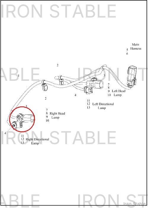 Harley-Davidson Harness, Wire, Front Lighting, Hd