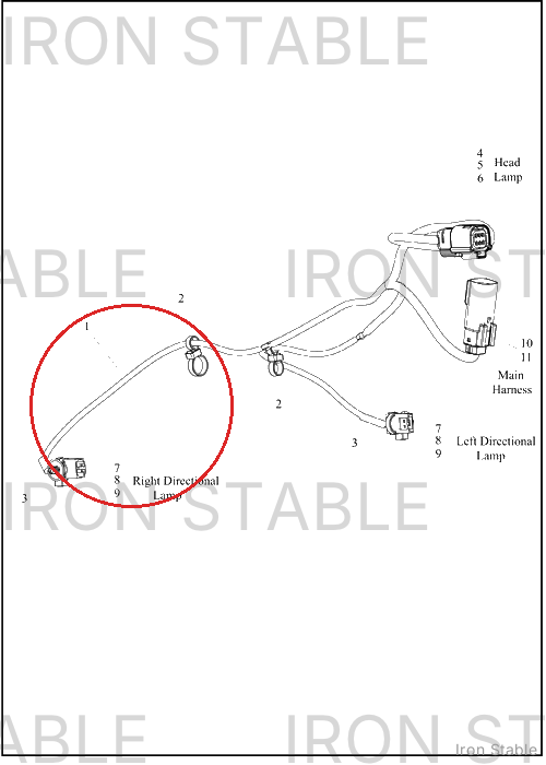 Harley-Davidson Harness, Wire, Front Lighting, Ja