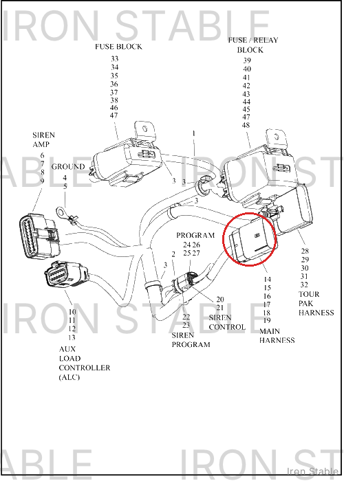 Harley-Davidson Wire Harn Sub-Component, Retainer, X
