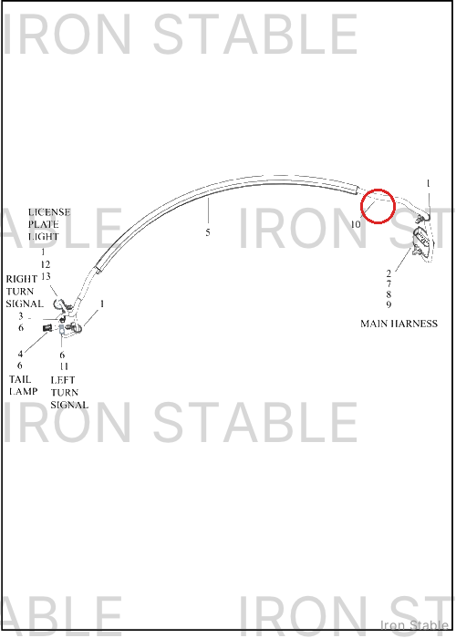 Harley-Davidson Harness, Wire, Rear, Lighting