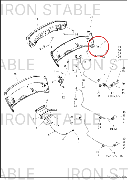 Harley-Davidson Connector, 2-Way, Pin, Black