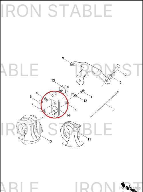 Harley-Davidson Horn Bracket