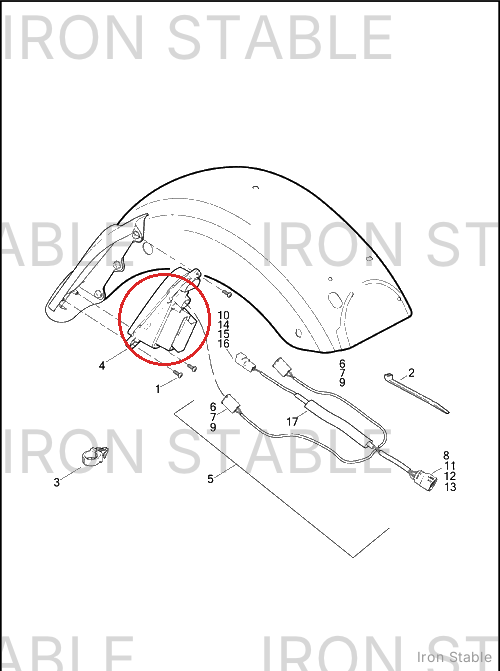 Harley-Davidson T-Signal Assembly, Lh, Red, W/Smk'd Le