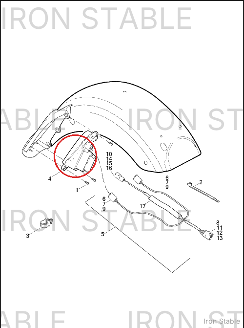 Harley-Davidson T-Signal Assembly, Rh, Amber Lens/Hdi