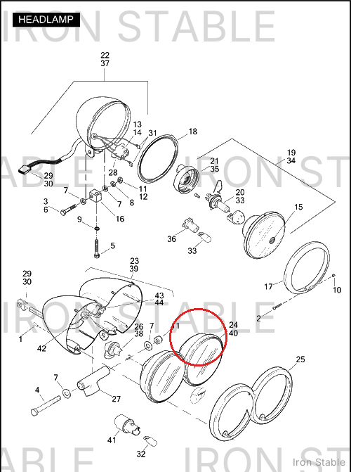 Harley-Davidson Headlight, X