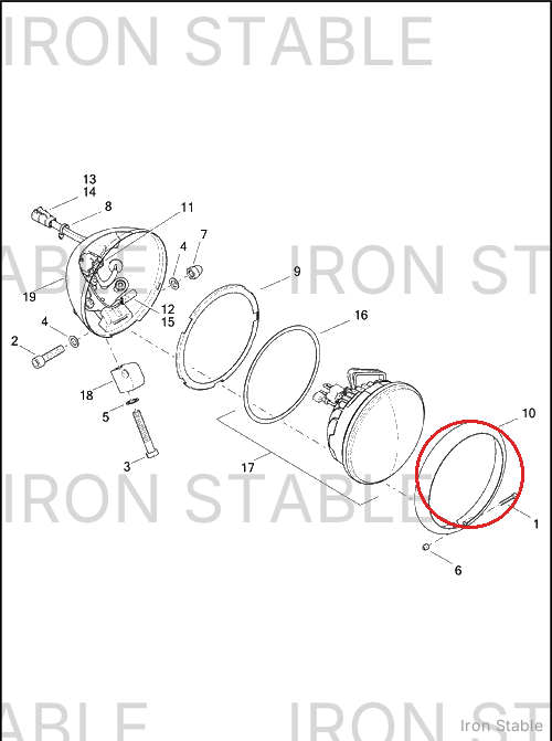 Harley-Davidson Headlight, X