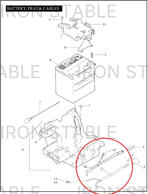 Harley-Davidson Positive Battery Cable