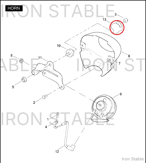 Harley-Davidson Bracket, Harness Mnt, W/Vinyl Di