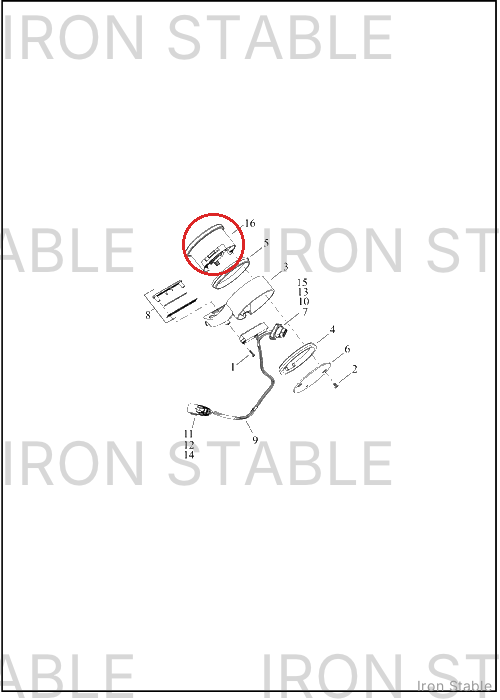 Harley-Davidson Speedo, 4/Mph/Calib, Black Trim
