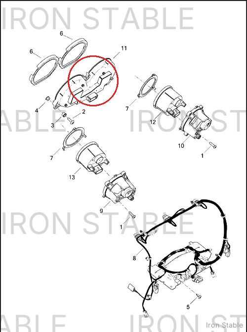 Harley-Davidson Instr, Cluster/Speedo, Mph