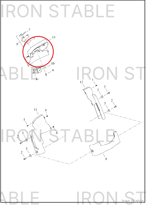 Harley-Davidson Instr, Cluster/Speedo, Hsg Cover, S