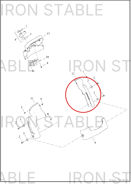 Harley-Davidson Instr, Cluster/Speedo, Hsg, Lh, Sl