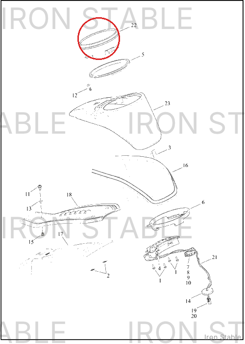 Harley-Davidson Instr, Cluster/Speedo, 5inch, Dua