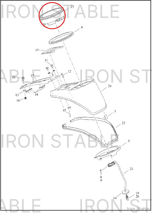 Harley-Davidson Instr, Cluster/Speedo, 5inch, Dua