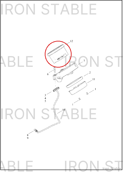 Harley-Davidson Instr, Clstr, 4inch, Tach, Calbr, A