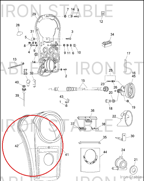 Harley-Davidson Gasket, Instr Panel