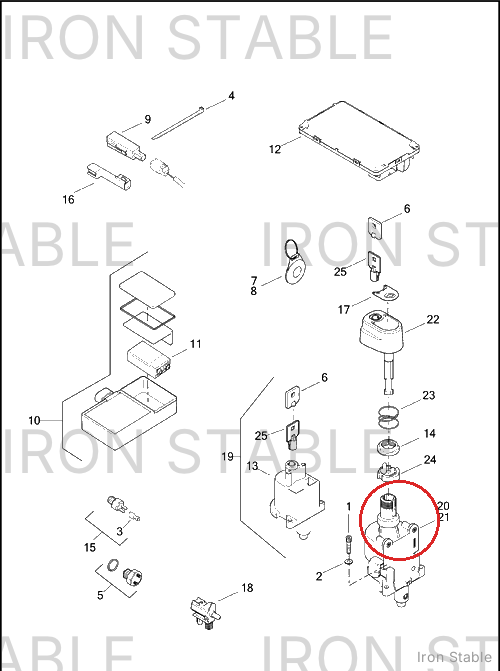 Harley-Davidson Switch, Ign, Base, Fork Lock, Dom