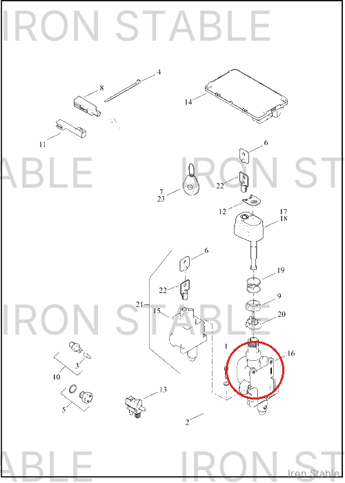 Harley-Davidson Switch, Ign, Base, Fork Lock