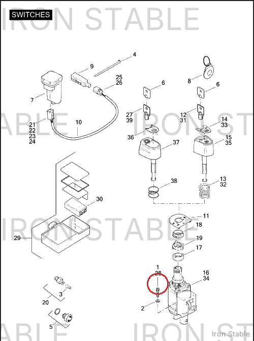 Harley-Davidson Knob, Ign Switch, Lock Set