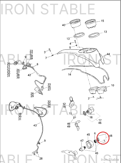 Harley-Davidson Kit-Knob, Ign Switch