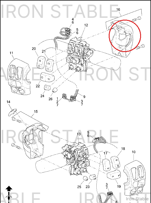Harley-Davidson Hand Cont, Cover Assembly, Rh/Rr, Chr