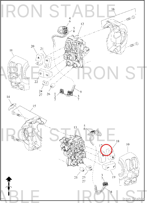 Harley-Davidson Hand Cont, Keycap, Lh, Traction, H