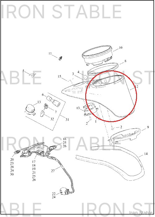 Harley-Davidson Dash Panel, X