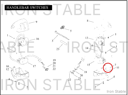 Harley-Davidson Housing, Switch, Rh, Lower/Black