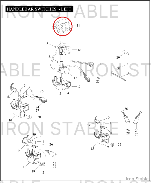 Harley-Davidson Housing, Switch, Lh, Upr/Black