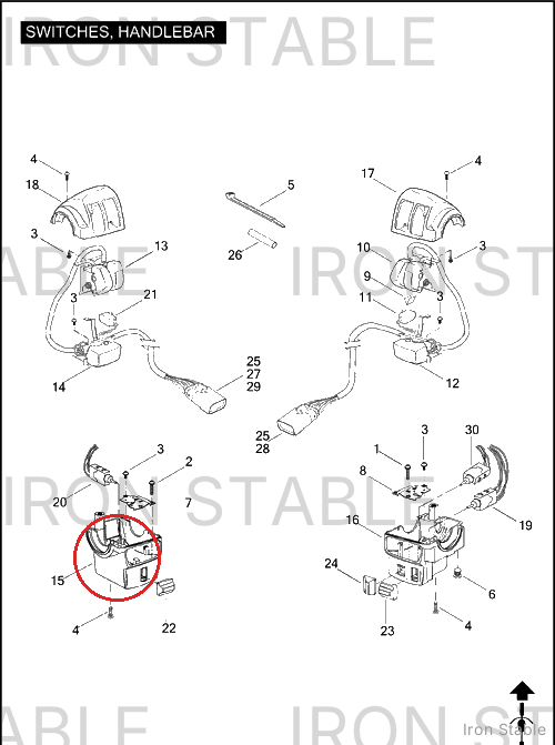 Harley-Davidson Housing, Switch, Lh, Lower/Chrome