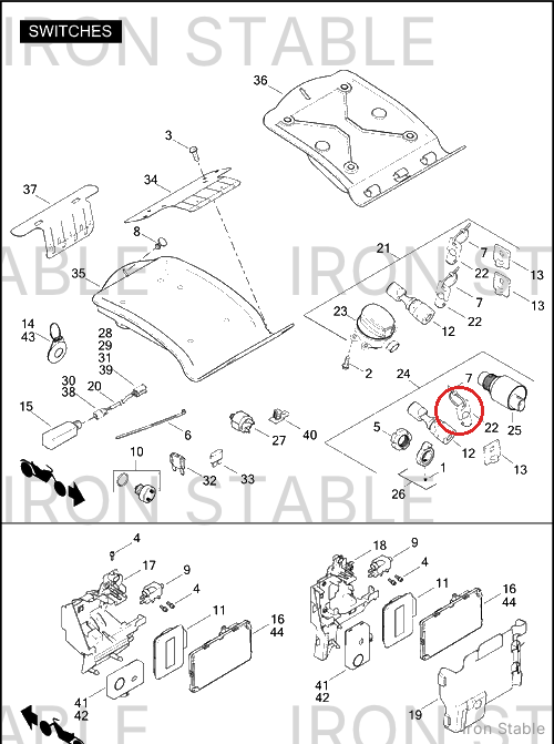 Harley-Davidson Switch, Ign, Fork Lock Set