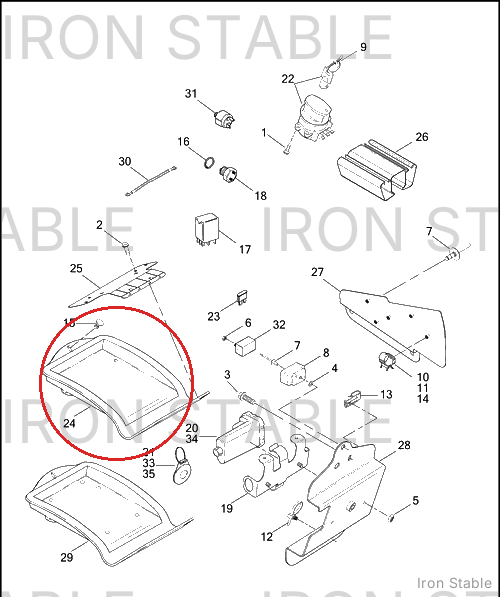Harley-Davidson Bottom, Elec Box
