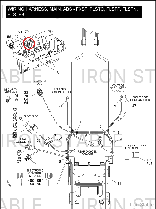 Harley-Davidson Bracket, F'block Holder, Blk